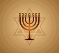 Jewish Menorah vector.