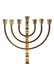 Jewish menorah on white Royalty Free Stock Photo