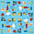 Jewish new year holiday seamless pattern for Rosh Hashanah Royalty Free Stock Photo