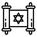 Jewish papyrus icon, outline style