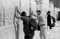 Jewish people read prayer near western wailing wall Royalty Free Stock Photo