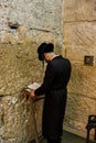 Jewish pray at the wall in jerusalem