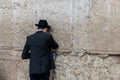 Jewish pray at the wall in jerusalem