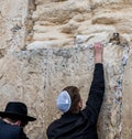 Jewish pray at the wall in jerusalem