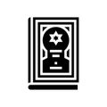 jewish prayer book siddur glyph icon vector illustration Royalty Free Stock Photo