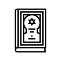 jewish prayer book siddur line icon vector illustration Royalty Free Stock Photo