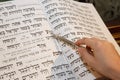 Jewish Prayer book in a synagogue Royalty Free Stock Photo