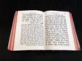 Old Jewish prayer book in Hebrew. Royalty Free Stock Photo