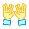 jewish prayer gesture color icon vector illustration
