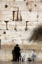 Jewish praying at the wailing wall