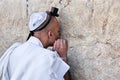 Jewish praying at the western wall