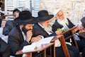 Jewish praying at the western wall