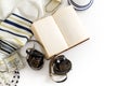 Jewish ritual objects, prayer vestments, Tefillin , Tallit, Kippah and Tora