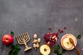 Jewish Rosh Hashanah postcard greeting holiday concept Royalty Free Stock Photo