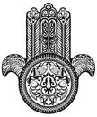 Jewish sacred amulet. Hamsa