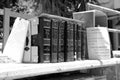 Jewish sacred books Torah on bookshelf library for read prayer at synagogue