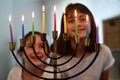 Jewish sisters happy on Hanukkah Jewish holiday