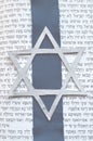 Jewish Star of David with Tanach background