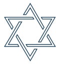 Jewish star design on white background -vector Royalty Free Stock Photo