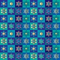Jewish stars checkerboard background pattern