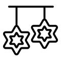 Jewish stars icon outline vector. Tel aviv city