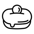 Jewish sweet bakery icon, outline style