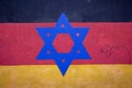 Jewish symbol painted over german flag