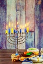 jewish symbols Hanukkah, the Jewish Festival of Lights Royalty Free Stock Photo