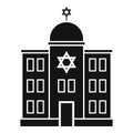 Jewish synagogue icon, simple style