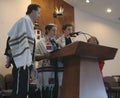 Jewish teens and parents at the Bar Mitzvah