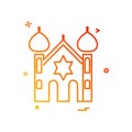 Jewish temple icon design vector