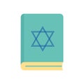 Jewish torah book flat style icon vector design
