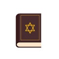 Jewish torah book isolated on white background.