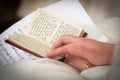 Jewish wedding. prayer bride