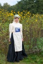 Jewish woman dressed in national costumes of the 19th century