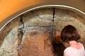 Jewish woman pray at the most sacred spot on the Western Wall Jerusalem Israel