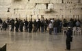 Jewish worshipers pray at the Wailing Wall the greatest Shrine of Judaism