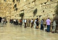 Jewish worshipers pray at the Wailing Wall an important jewish religious site