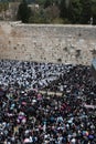 The priestly blessing at the Western Wall in Jerusalem, Israel