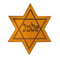 Jewish Yellow Star Royalty Free Stock Photo