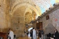 Jews praying in the synagogue of Wailing Wall, Jerusalem