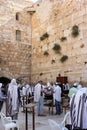 Jews praying at the Wailing Wall, Jerusalem Royalty Free Stock Photo