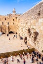 Jews Praying at the Western Wall. Travel to Jerusalem. Israel. Royalty Free Stock Photo