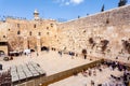 Jews Praying at the Western Wall. Travel to Jerusalem. Israel. Royalty Free Stock Photo