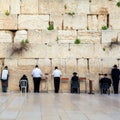 Jews Praying at the Western Wall. Travel to Jerusalem. Israel. Royalty Free Stock Photo