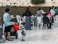 Jews Praying at the Western Wall Royalty Free Stock Photo