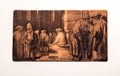 Jews on a synagogue, plate, Rembrandt van Rijn