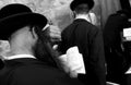 Jews at the wailing western wall, jerusalem, israe Royalty Free Stock Photo
