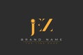 JEZ abstract letter logo design Royalty Free Stock Photo