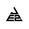 JEZ triangle letter logo design with triangle shape. JEZ triangle logo design monogram. JEZ triangle vector logo template with red Royalty Free Stock Photo
